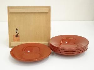 浄法寺塗　丸大造　茶托5客（共箱）